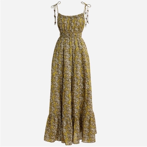 Jcrew green floral dress - Picture 2 of 9